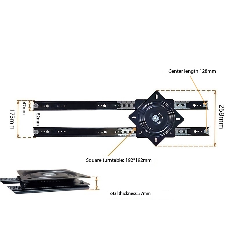 Rotating Sliding Mechanism Retractable Telescopic Integrated With Extendable Dining Kitchen Adjustable Moveable Island Table