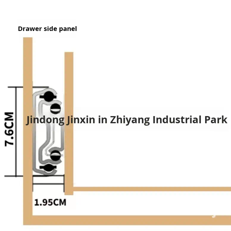 76mm Self-Locking Heavy-Duty Industrial Three-Section Full Extension Drawer Slide Rail 200kg Bearing Guide Rail Slide Drawers