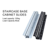 Drawer Rolling Bearing Slip Rail Base Frame Heavy Performance Stair Cabinet Drawer Slide Bottom Hides Full Extension Slide Rail