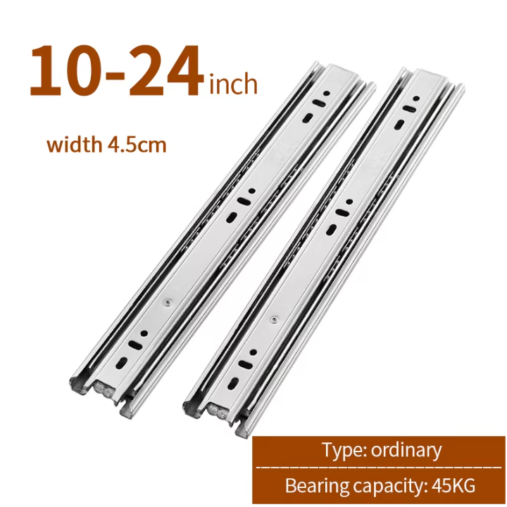 Factory Direct Sales Soft Close Drawer Slides 22 Inch Side Rails Metal Ball Bearing Kitchen Dresser Cabinet Drawer Runners