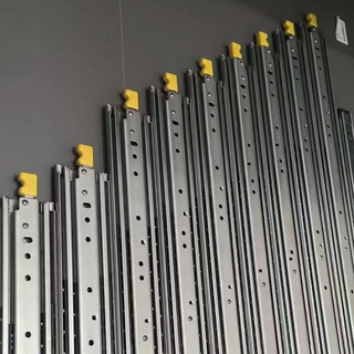 Customized Auto Popping 3 Fold Push Open Drawer Slide Telescopic Ball Bearing Drawer Runners