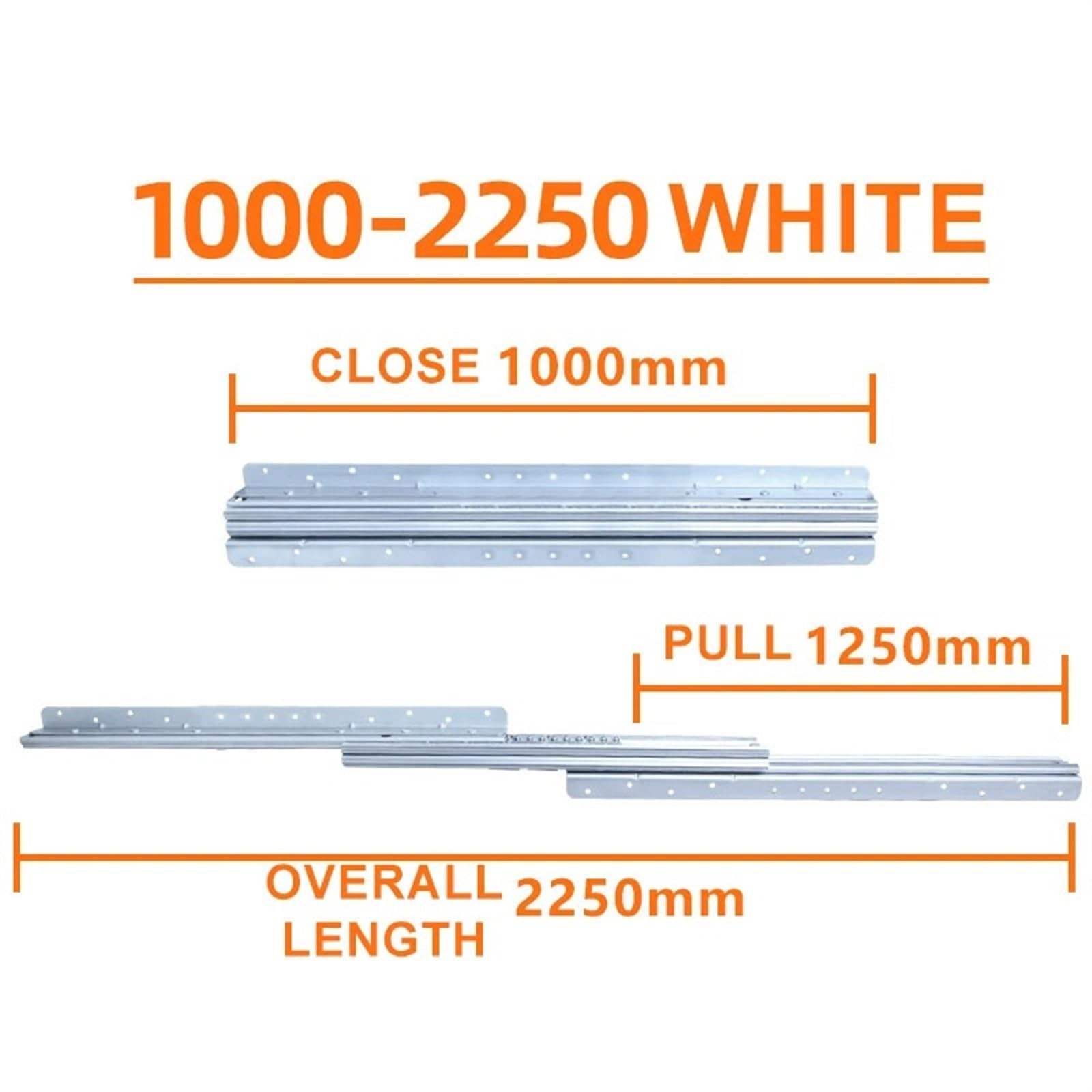 Full Extension Telescopic Slide Drawer Slides 3 Section Staircase Hidden Base Cabinet Track Stair Bottom Heavy Duty Slide