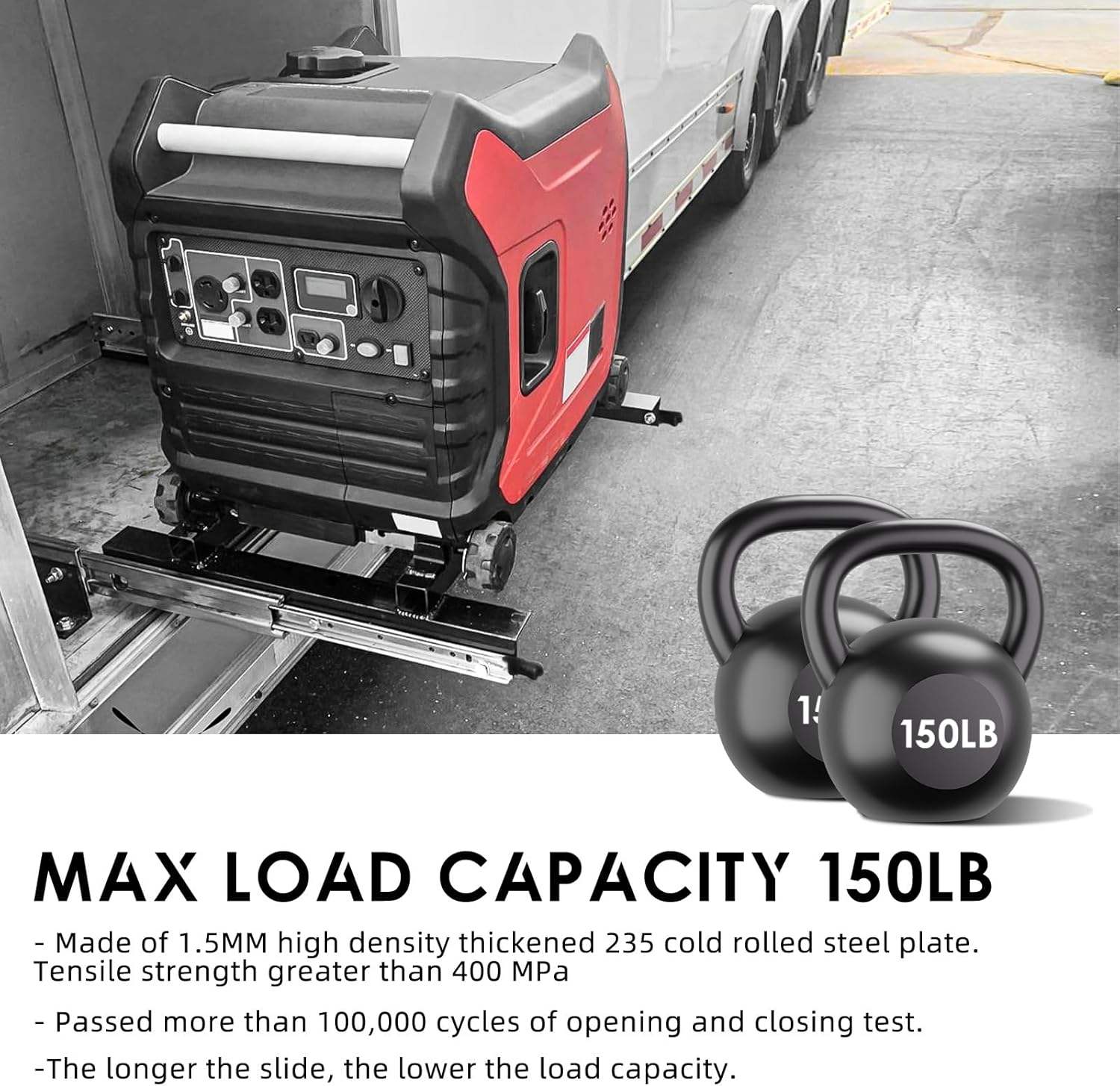 JinXin Heavy-Duty 1 Pair Drawer Slides Lock 150 lb Load Capacity Full Extension Ball Bearing Rail for 12 14 16 18 20 22 24 26