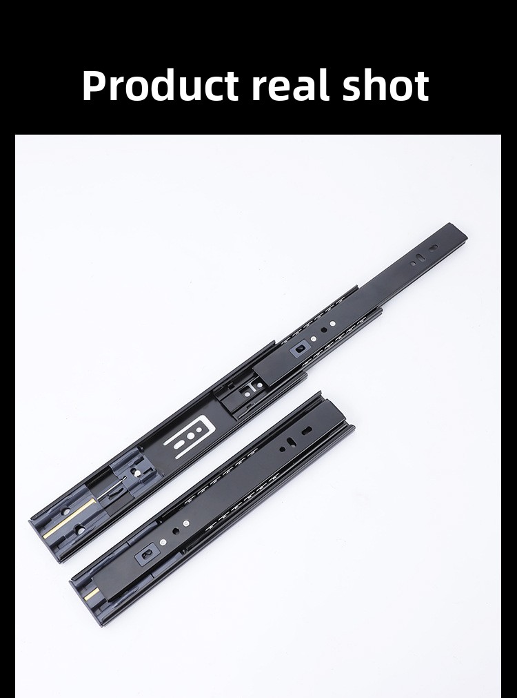 Factory 45MM Ball Bearing Telescopic Channel Drawer Slide Telescopic 304 Stainless Steel Metal Furniture Parts Kitchen Cabinet