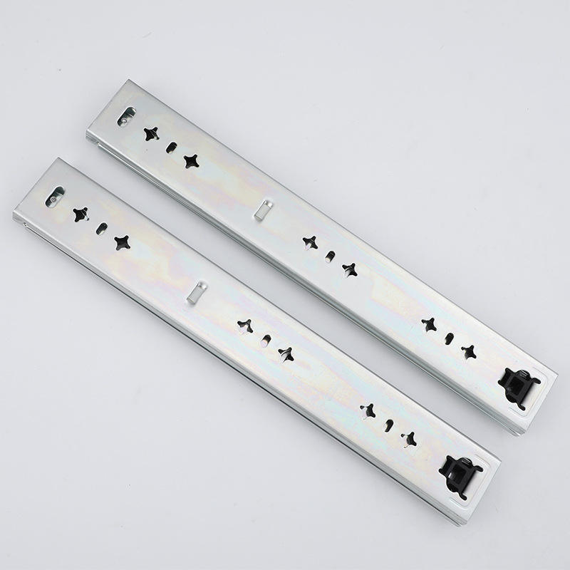 5320 Locking Heavy Duty Drawer Slides Three Section Full Extension Ball Bearing Cold Rolled Steel Industrial Rail 120KG