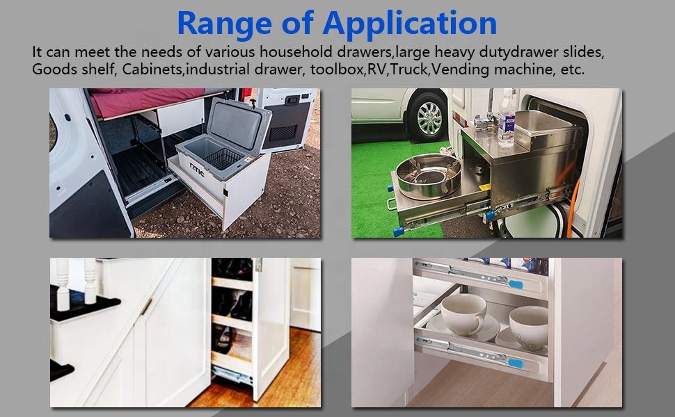 Home Drawer Fitting Wholesale Soft Closing Ball Bearing Slide with Hydraulic Dampering