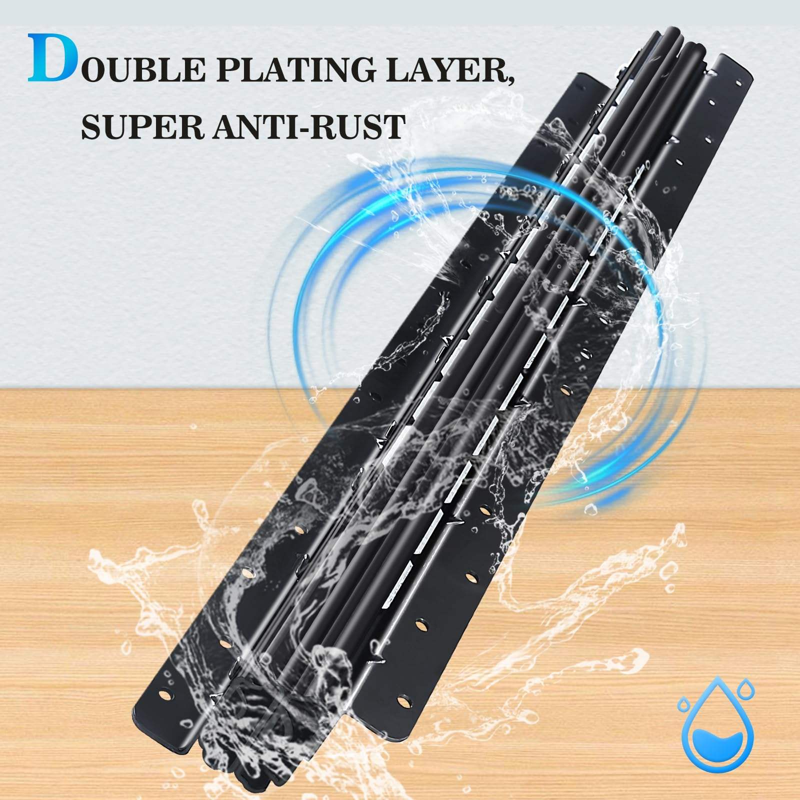 Full Extension Ball Bearing Drawer Slides Staircase Hidden Base Cabinet Track Stair Bottom Heavy Duty for Cabinet Silent Drawer