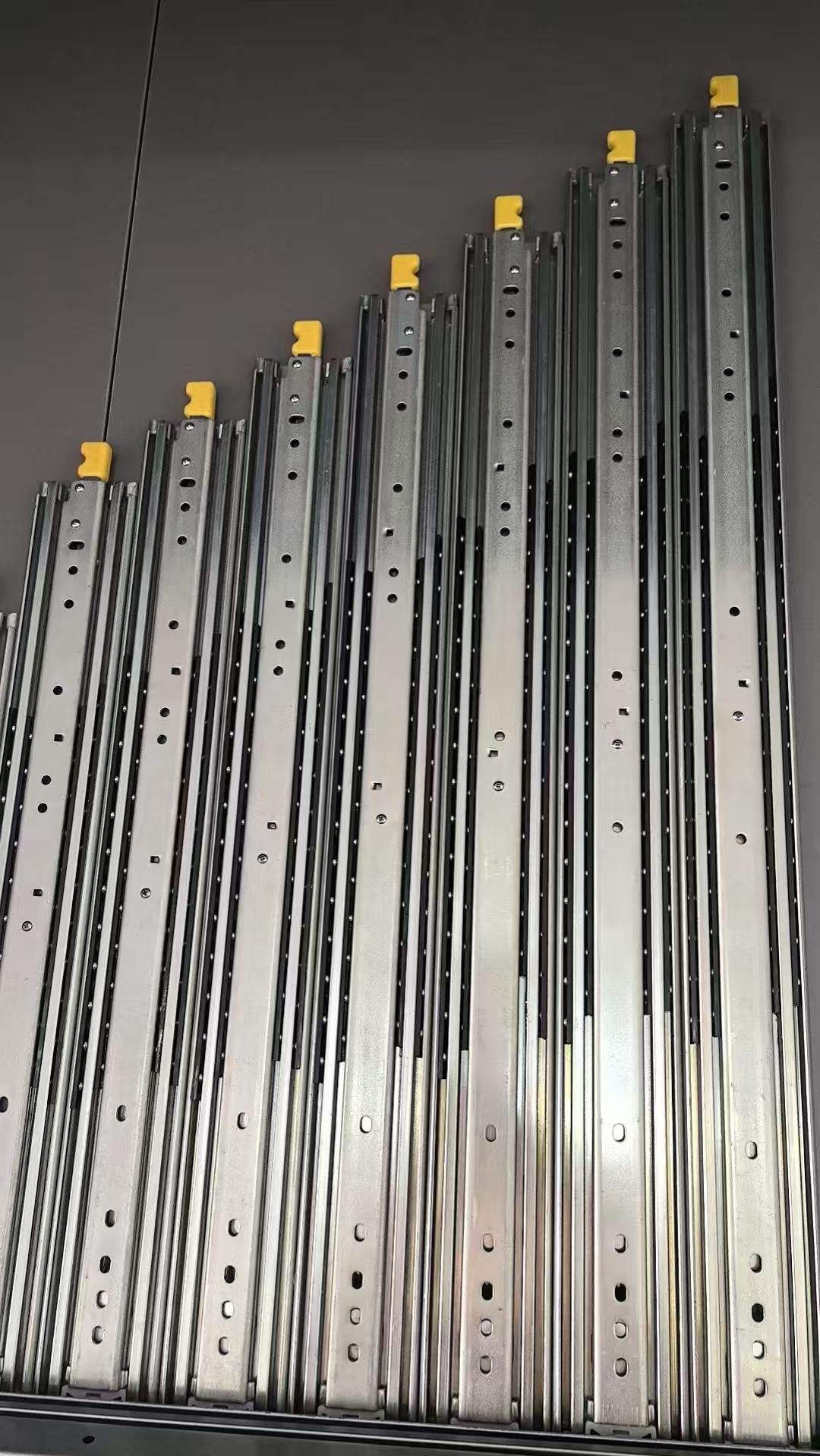 76mm Customized 3 Section Three Sections Ball Bearing Kitchen Cabinet Telescopic Channel Drawer Slide with Hooks