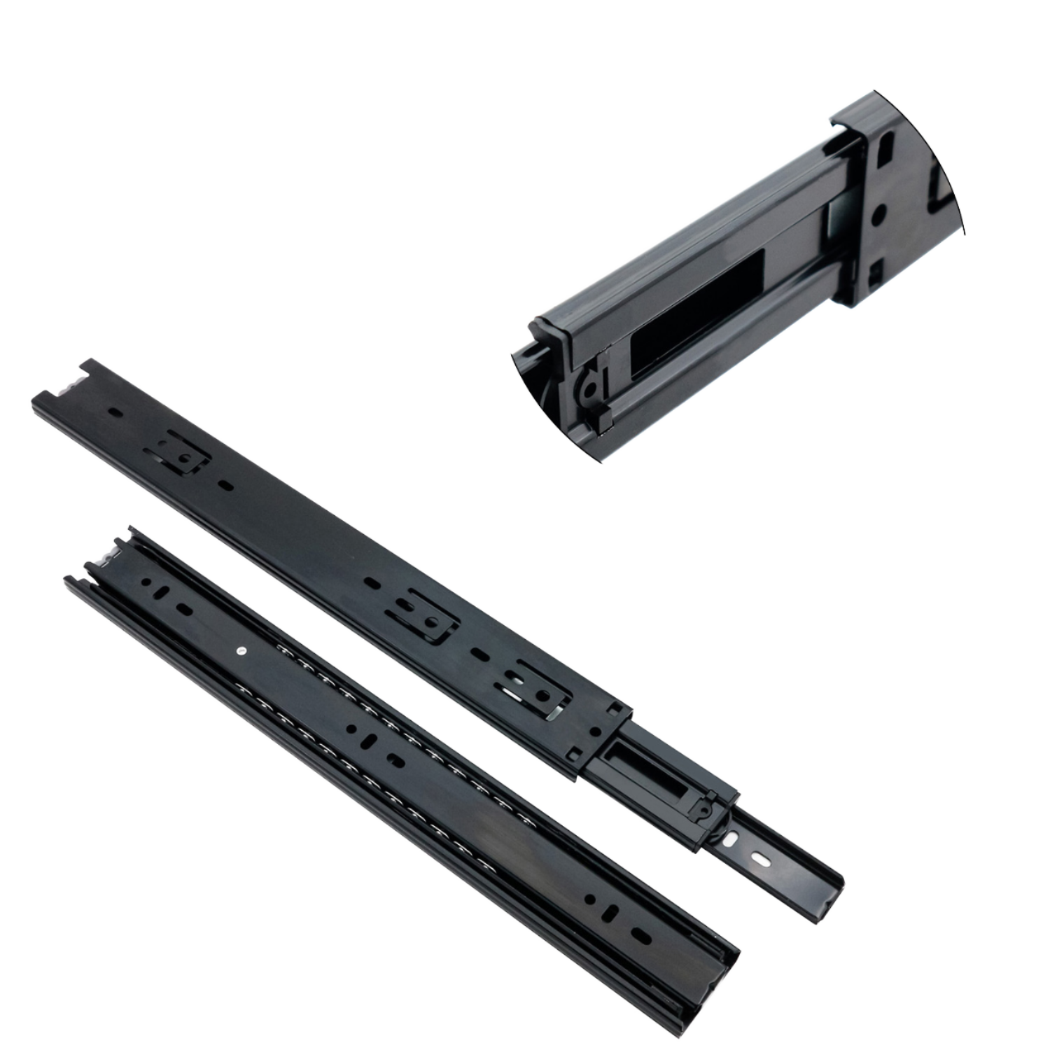 Modern Full Extension Telescopic Drawer Slides Channel Zinc-Plated Steel Furniture Hardware for Kitchen & Dining Cabinets