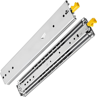 53mm Customized 3 Section Three Sections Ball Bearing Kitchen Cabinet Telescopic Channel Drawer Slide with Hooks