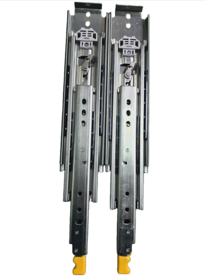 7630 Heavy Industrial Duty Drawer Slides Triple Full Extension Ball Bearing Drawer Furniture Hardware Telescopic with Lock