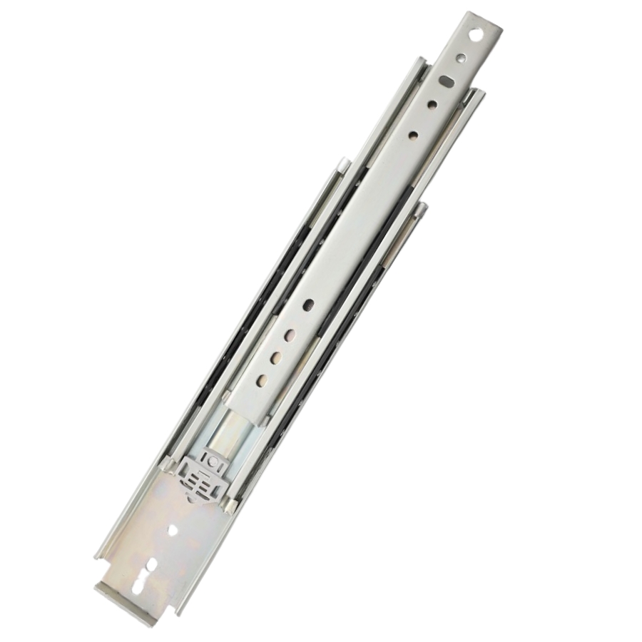 76mm Self-Locking Heavy-Duty Industrial Three-Section Full Extension Drawer Slide Rail 200kg Bearing Guide Rail Slide Drawers