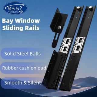 Heavy Duty Track Guide Rail Bay Window Desk Top Telescopic Extension Slide Rail Window Sill Pull-Out Table Desk with Lock