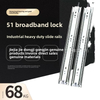 51mm Wide Heavy-Duty RV Self-Locking Load-Bearing Guide Rails Three-Section Buffer Damping Slides Modern Design Industrial Track