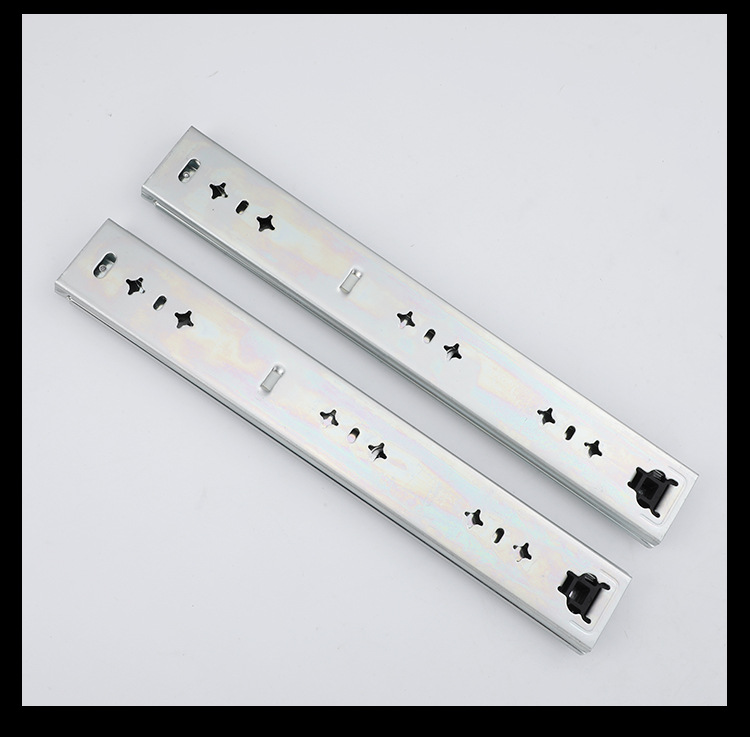 5320 Locking Heavy Duty Drawer Slides Three Section Full Extension Ball Bearing Cold Rolled Steel Industrial Rail 120KG