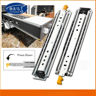 7630 Heavy Industrial Duty Drawer Slides Triple Full Extension Ball Bearing Drawer Furniture Hardware Telescopic with Lock