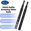 Furniture Hardware Cheaper Two Balls Galvanized 45mm Regular Ball Bearing Drawer Channels