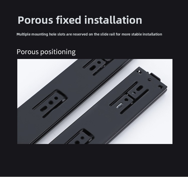 Wholesale 4515 Three-Section Fully Extendable Steel Push-Pull Track for Modern Wardrobe Solid Ball Silent Rebound Drawer Rail