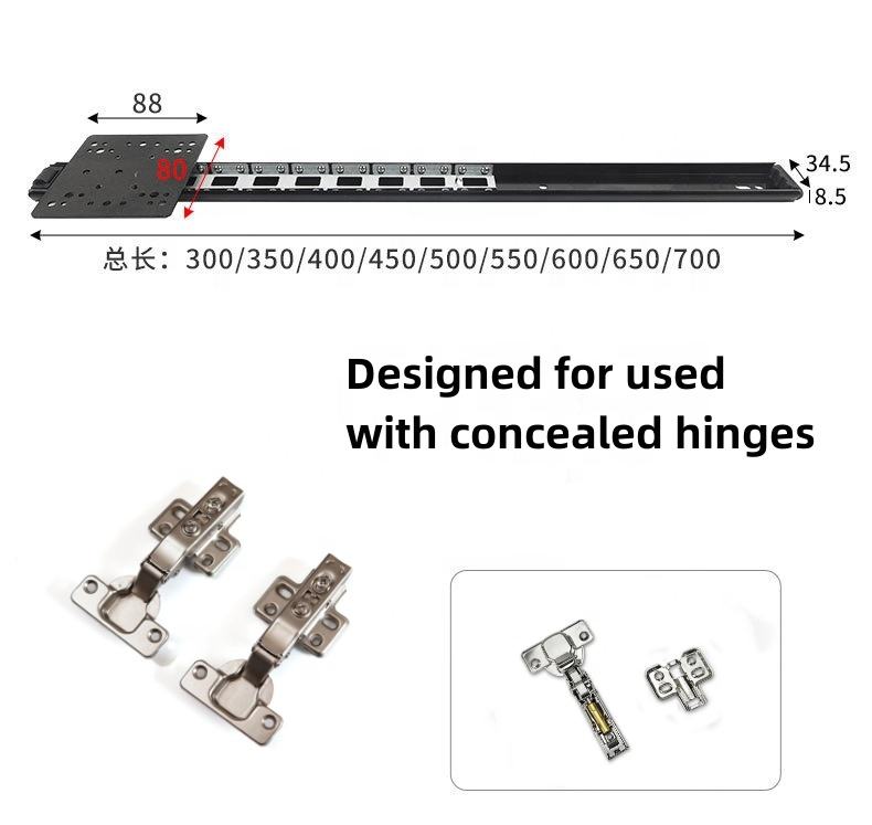 Furniture Hardware 35mm Pocket Flipper Door Slides System Revolving Folding Kitchen Cabinet Slide for TV Cabinet