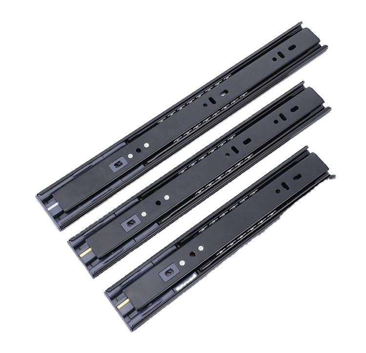 Modern Full Extension Telescopic Drawer Slides Channel Zinc-Plated Steel Furniture Hardware for Kitchen & Dining Cabinets