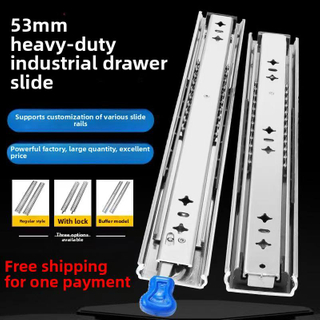 Telescopic Slide 53mm 3 Fold Drawer Slide Ball Bearing Drawer Slide Drawer Slide Full Extension Slide