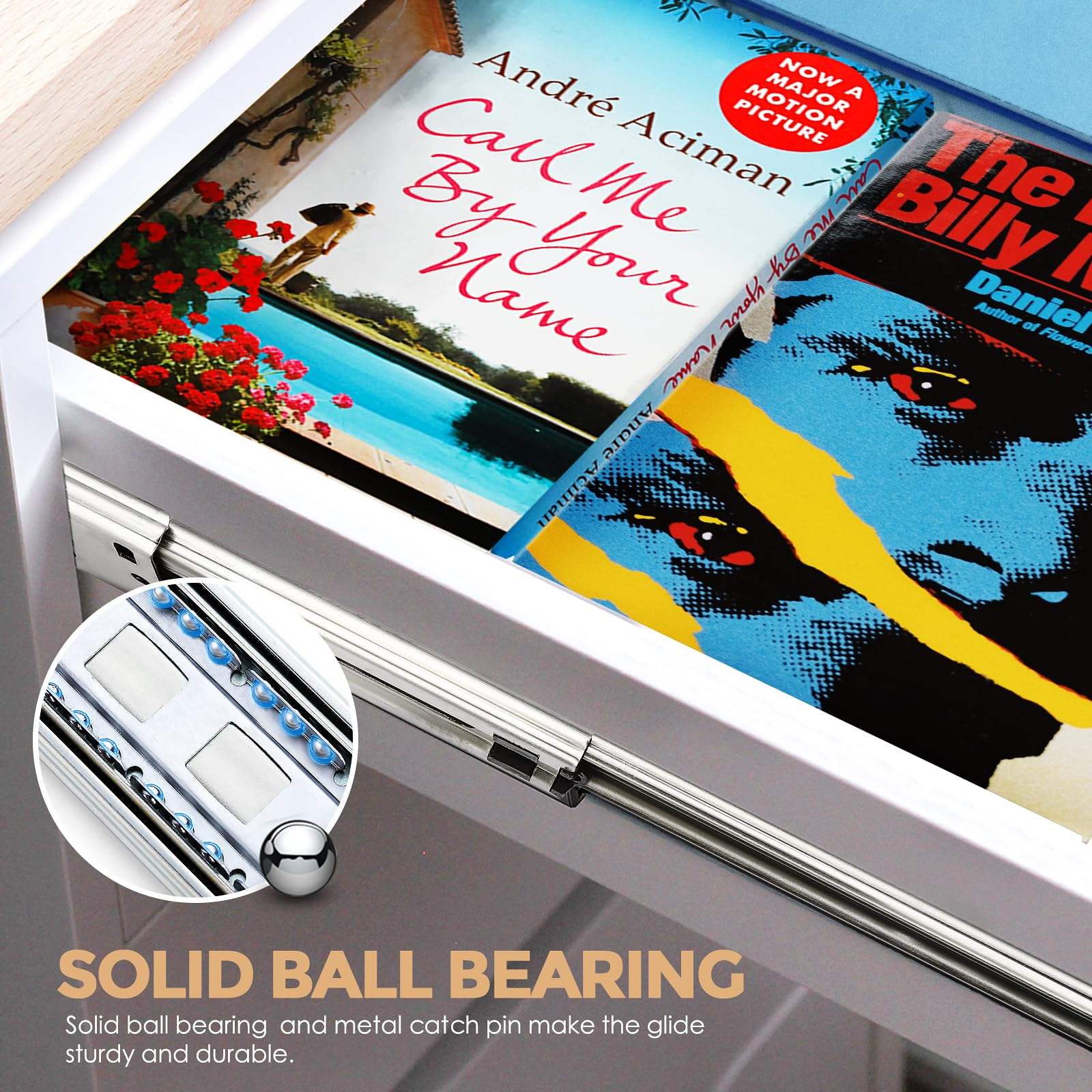 JieYang Factory Competitive Damping 3 Fold Push Open Ball Bearing Drawer Slide Easy Installation