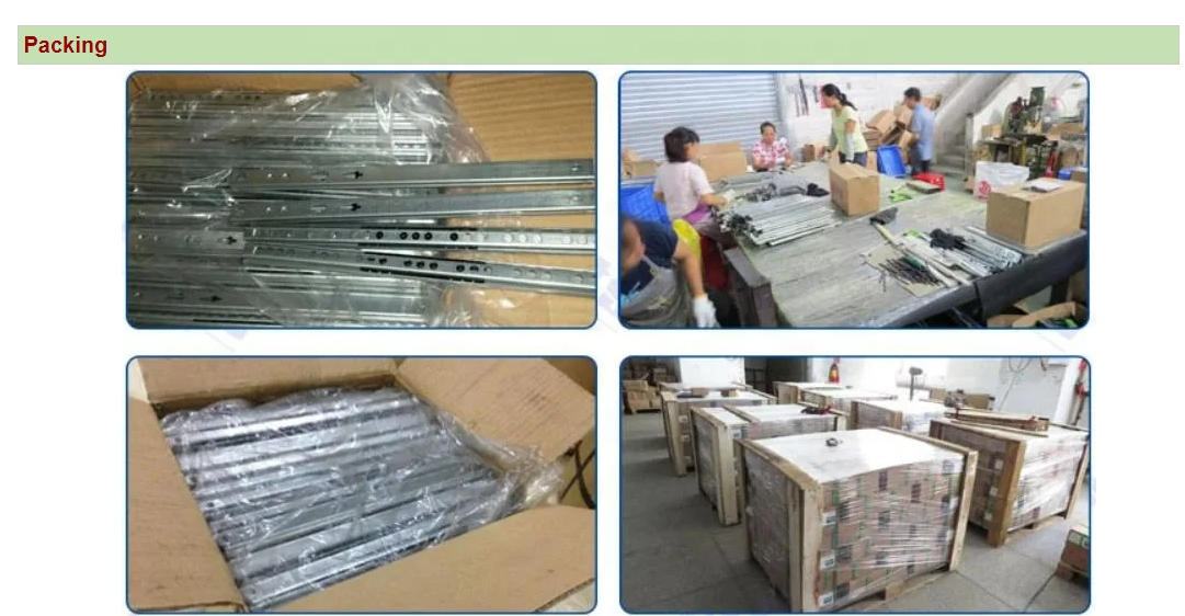 Factory Direct Sales Soft Close Drawer Slides 22 Inch Side Rails Metal Ball Bearing Kitchen Dresser Cabinet Drawer Runners