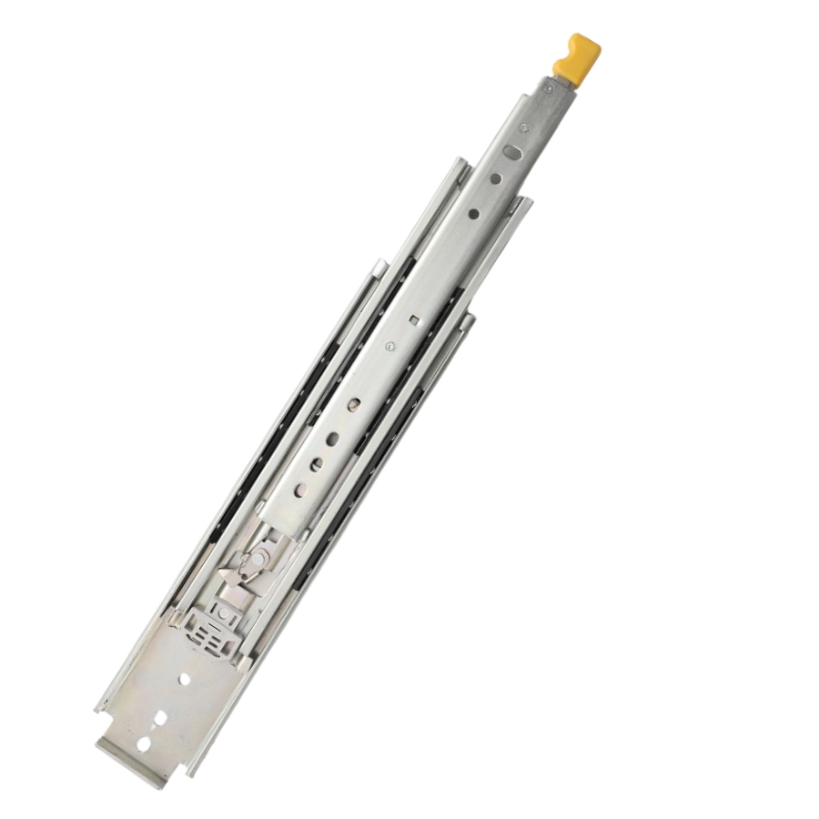 Customized Auto Popping 3 Fold Push Open Drawer Slide Telescopic Ball Bearing Drawer Runners