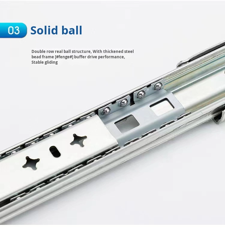 5320 Locking Heavy Duty Drawer Slides Three Section Full Extension Ball Bearing Cold Rolled Steel Industrial Rail 120KG