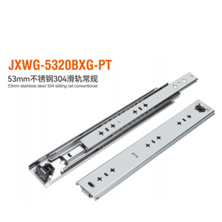 5320 Locking Heavy Duty Drawer Slides Three Section Full Extension Ball Bearing Cold Rolled Steel Industrial Rail 120KG