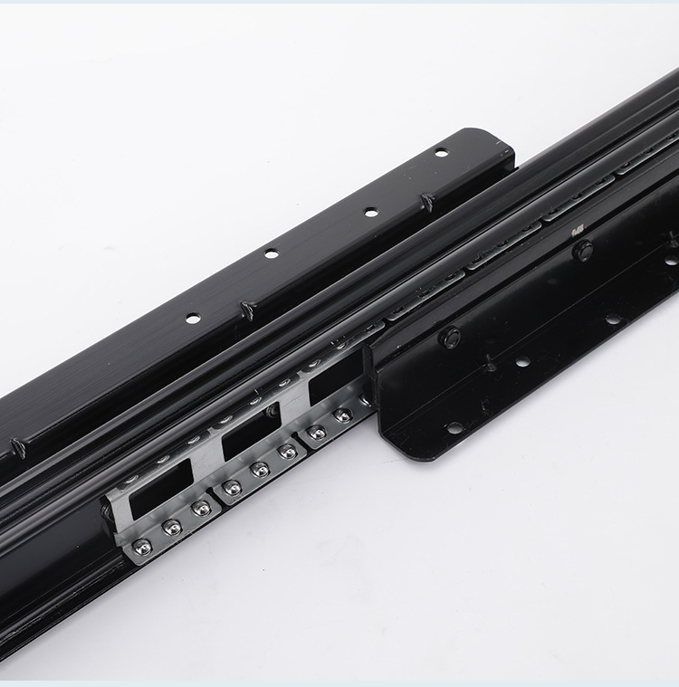 Heavy-Duty Three-Section Telescopic Slide Rail Bottom-Mounted Buffer Shoe Cabinet Base Thickened Heavy-Duty Drawer Track