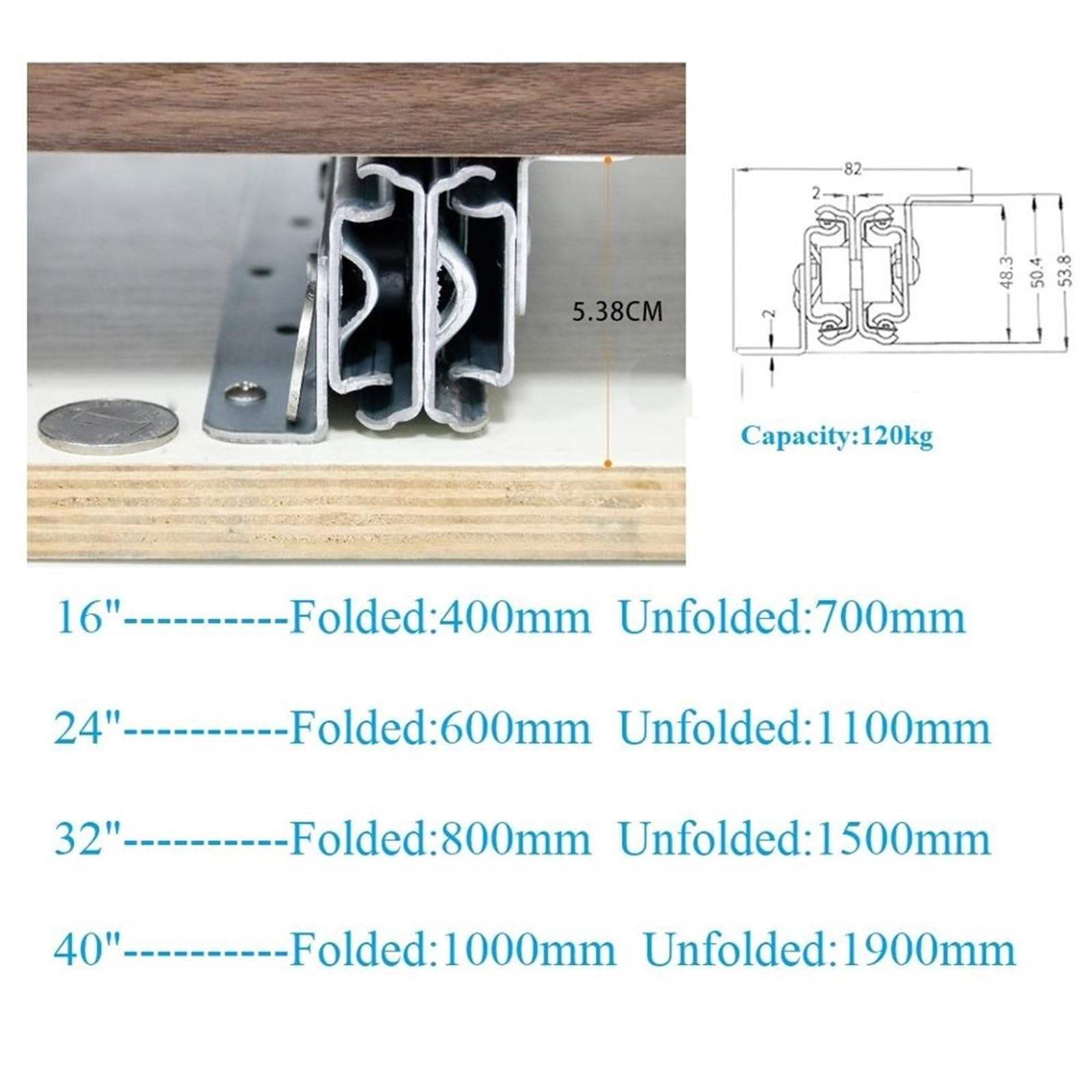 Drawer Rolling Bearing Slip Rail Base Frame Heavy Performance Stair Cabinet Drawer Slide Bottom Hides Full Extension Slide Rail