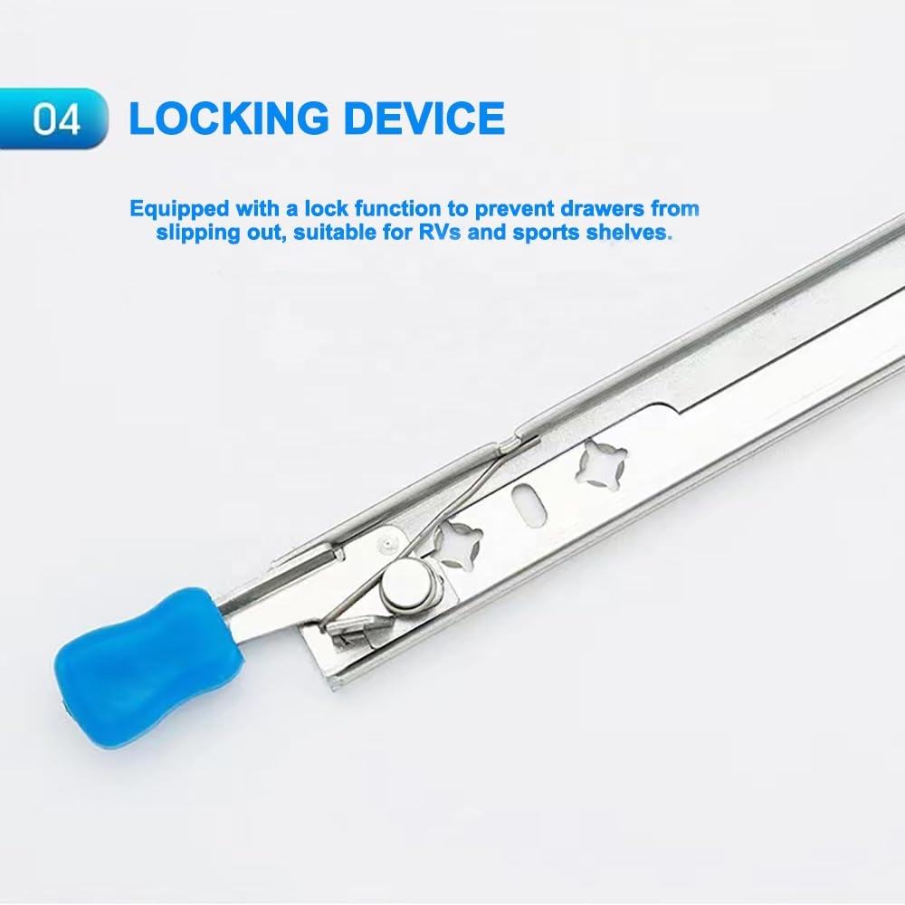 Heavy Duty Locking Drawer Slides 20 22 24 26 28 30 32 34 36 38 40 Inch Side Mount Ball Bearing Runners Full Extension Rails