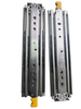 Heavy Duty Zinc Plated 76mm Three Fold Ball Bearing Push Open Telescopic Drawer Slides Full Extension Telescopic Channel