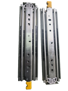 Heavy Duty Zinc Plated 76mm Three Fold Ball Bearing Push Open Telescopic Drawer Slides Full Extension Telescopic Channel