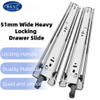 51mm Wide Heavy-Duty RV Self-Locking Load-Bearing Guide Rails Three-Section Buffer Damping Slides Modern Design Industrial Track