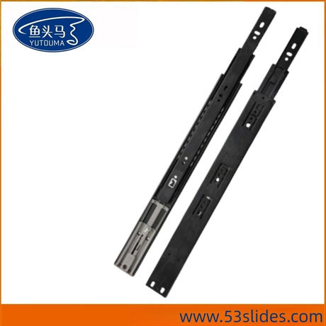 Furniture Hardware Zinc Plated 45mm Push Open Telescopic Drawer Slides Telescopic Channel Options for Damping and Buffering