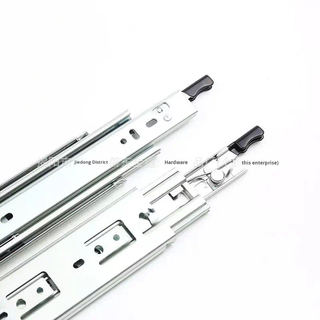 51mm Wide Heavy-Duty RV Self-Locking Load-Bearing Guide Rails Three-Section Buffer Damping Slides Modern Design Industrial Track