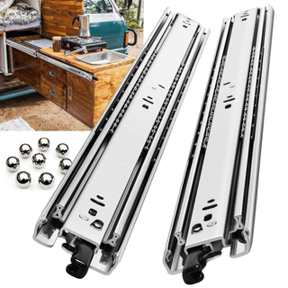 Heavy Duty Locking Drawer Slides Full Extension Ball Bearing Rail with Lock 12 16 Inch Side Mount Industrial Tool Box Runner