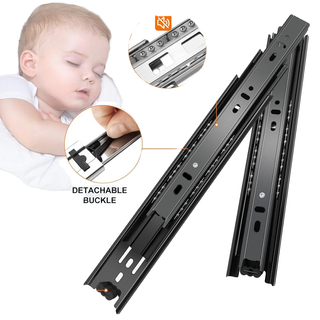 4.5cm Wide Thickness Household Soft Close Drawer Slides 12 14 16 18 20 22 40 Inch Ball Bearing Track Guide Glides Runners