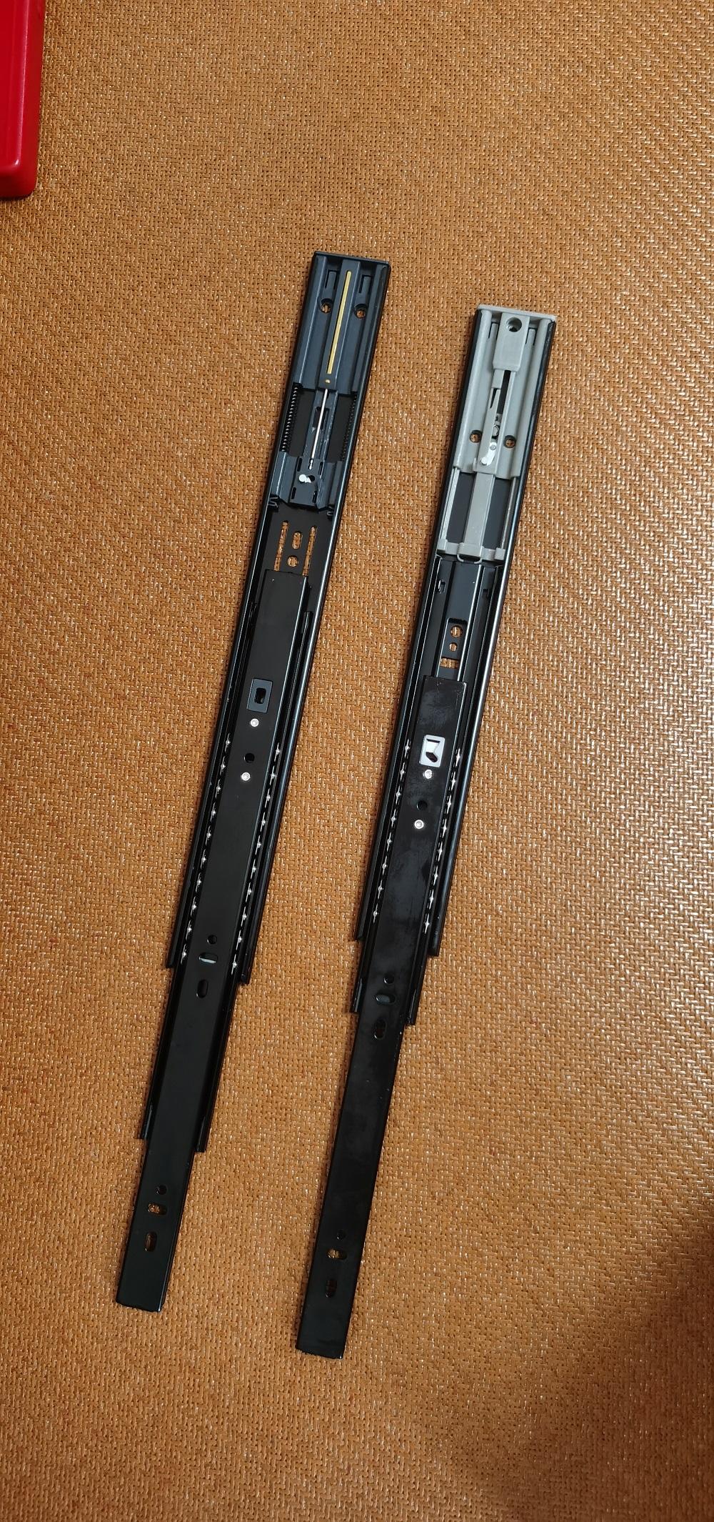 Rebound Telescopes Drawer Slides Kitchen Cabinet Slide Rails Push Open Drawer Channel Soft Close Ball Bearing Drawer Slides