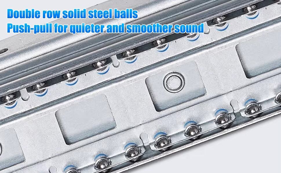 Undermount Heavy Duty Drawer Slides Full Extension Bottom Mounted Hidden Under Ball Bearing Metal Rails Track Guide Glide Runner
