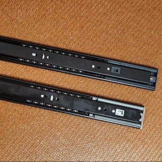 Furniture Hardware Zinc Plated 45mm Push Open Telescopic Drawer Slides Telescopic Channel Options for Damping and Buffering