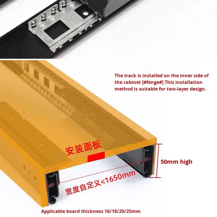 Heavy Duty Drawer Slides Invisible Bay Window Rail Push-Pull Desk Silent Track Home Sill Extendable Countertop Hardware Kit