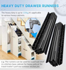 Undermount Heavy Duty Drawer Slides Rail Bottom Mounted Full Extension Runners Hidden Glides Staircase Cupboard Cabinet Wardrobe