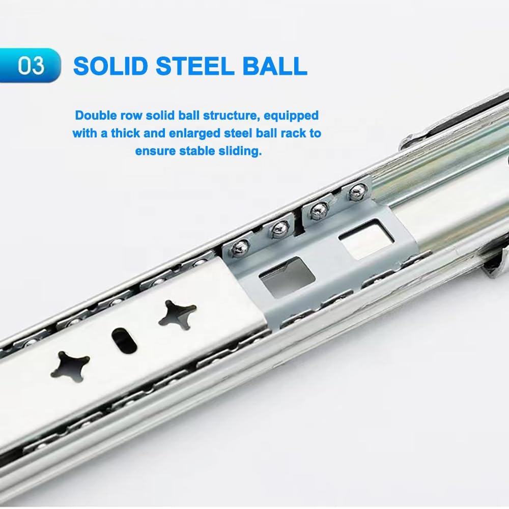 Heavy Duty Locking Drawer Slides 20 22 24 26 28 30 32 34 36 38 40 Inch Side Mount Ball Bearing Runners Full Extension Rails