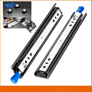 Telescopic Slide 53mm 3 Fold Drawer Slide Ball Bearing Drawer Slide Drawer Slide Full Extension Slide