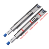 53mm Customized 3 Section Three Sections Ball Bearing Kitchen Cabinet Telescopic Channel Drawer Slide with Hooks