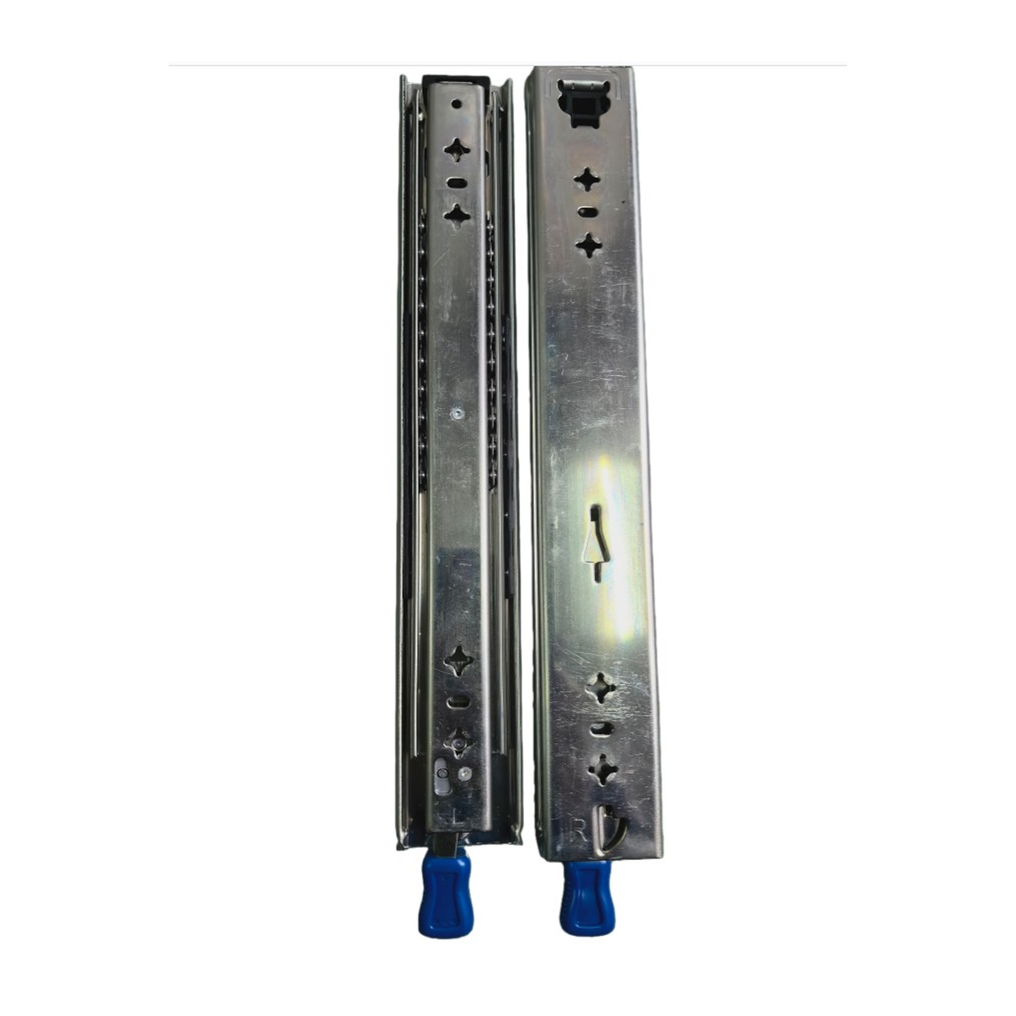 1 Pair 36 Inch 260 Lb Capacity Heavy Duty Drawer Slides 3 Fold Ball Bearing Stainless Steel Hardware Full Drawer