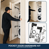 Hidden Wardrobe Revolving Door Track Pocket Door Cabinet Door Side Installation Inverted Insertion Telescopic Sliding Rail Hardware Accessories